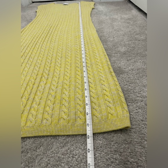 St. John Cable-Knit 100% Wool Maxi Two-Piece Set in Yellow Size XSmall - Picture 9 of 10